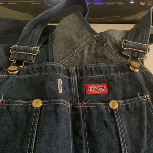 Dickies denim overalls 38x 32 original. Used.